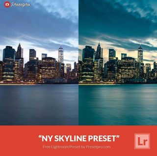 Best Lightroom presets; the New York skyline at night