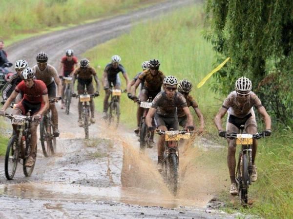 Wet and muddy conditions were the order of the day