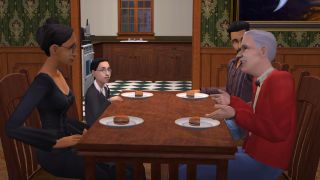 The Goth family in The Sims 2