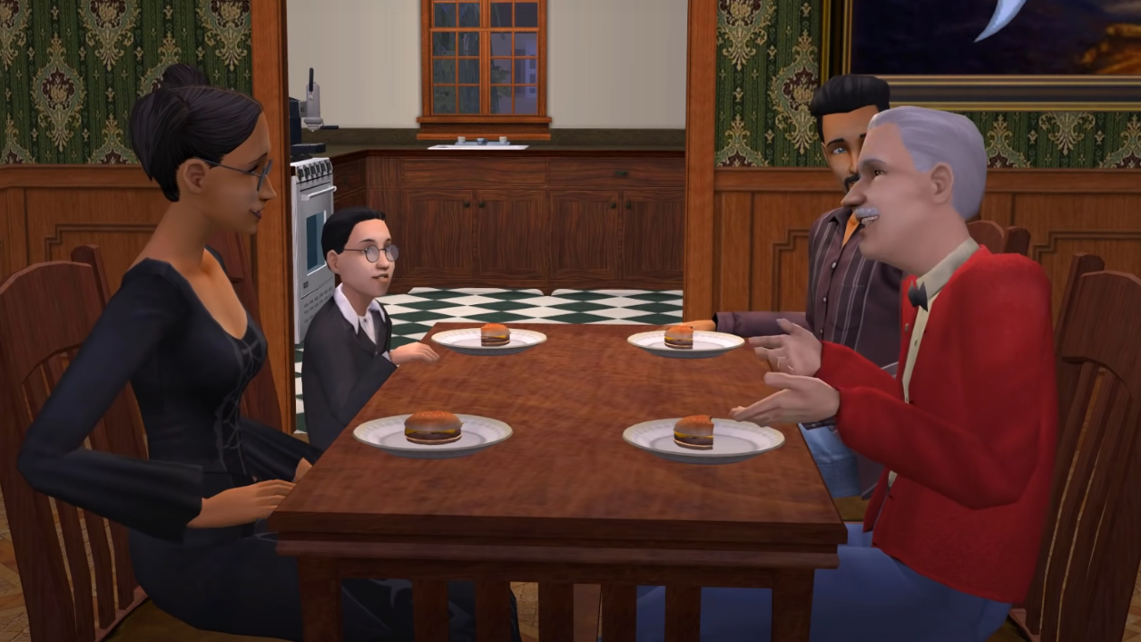La familia gótica en Los Sims 2