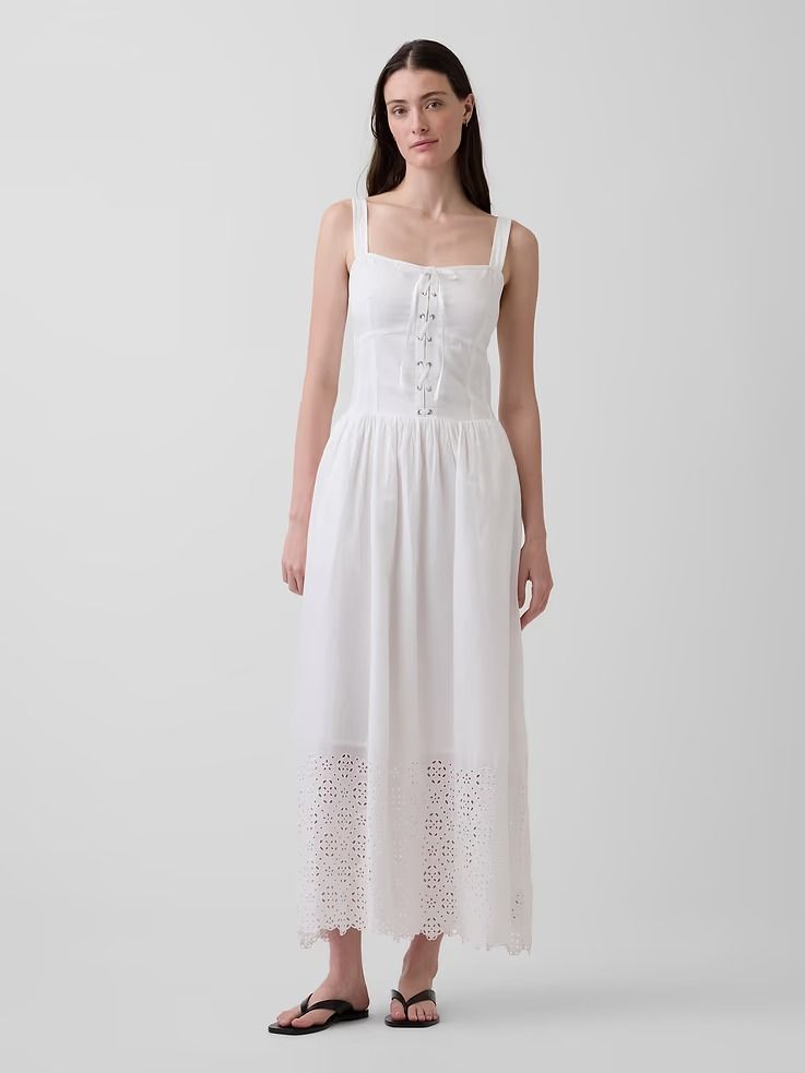 Gap, Lace-Up Corset Maxi Dress