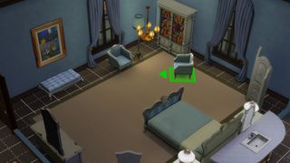 Rotating the chair on the right in The Sims 4