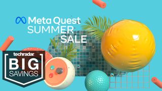 The Meta Quest Summer Sale banner featuring pool floats