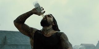 Aquaman drinking alcohol in Justice League
