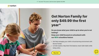 Norton Family website screenshot.