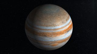 Overhead view of Jupiter.