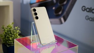 The Samsung Galaxy S25 FE in hands-on photos.