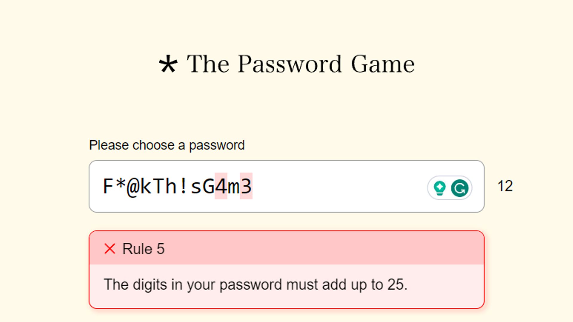 Игра password. The password game. The password game на русском. The Digits in your password must add up to 25..