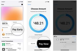 Tap Pay, Select Amount, Confirm