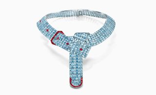 Aquamarine and ruby Belt necklace, by Paul Flato for Verdura, 1935