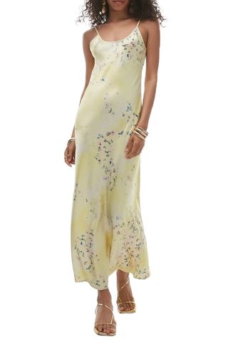 Floral Scoop Neck Maxi Slipdress