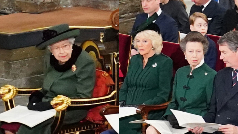 Why is everyone wearing green at Prince Philip's memorial?
