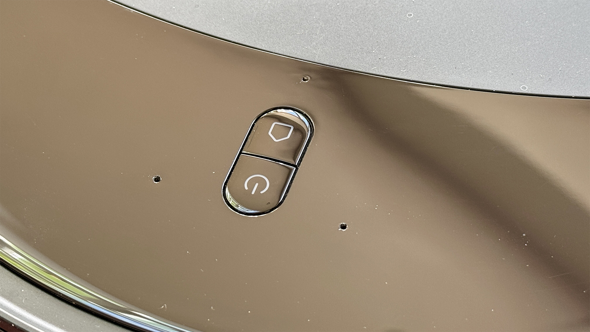 Buttons on top of Roborock Saros 10R robot vacuum