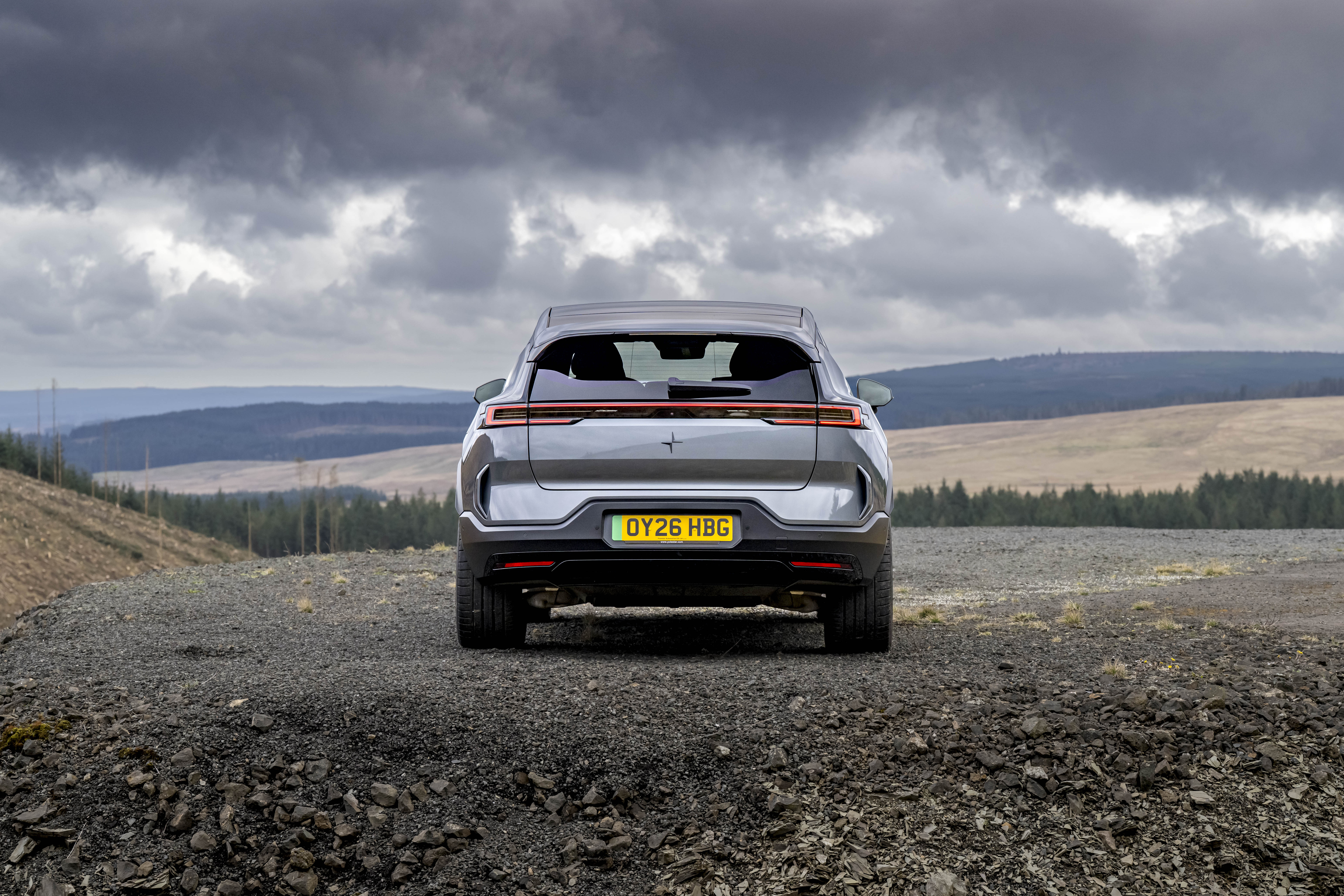 The Polestar 3. Svelte Swedish style photographed in Northumbrian countryside