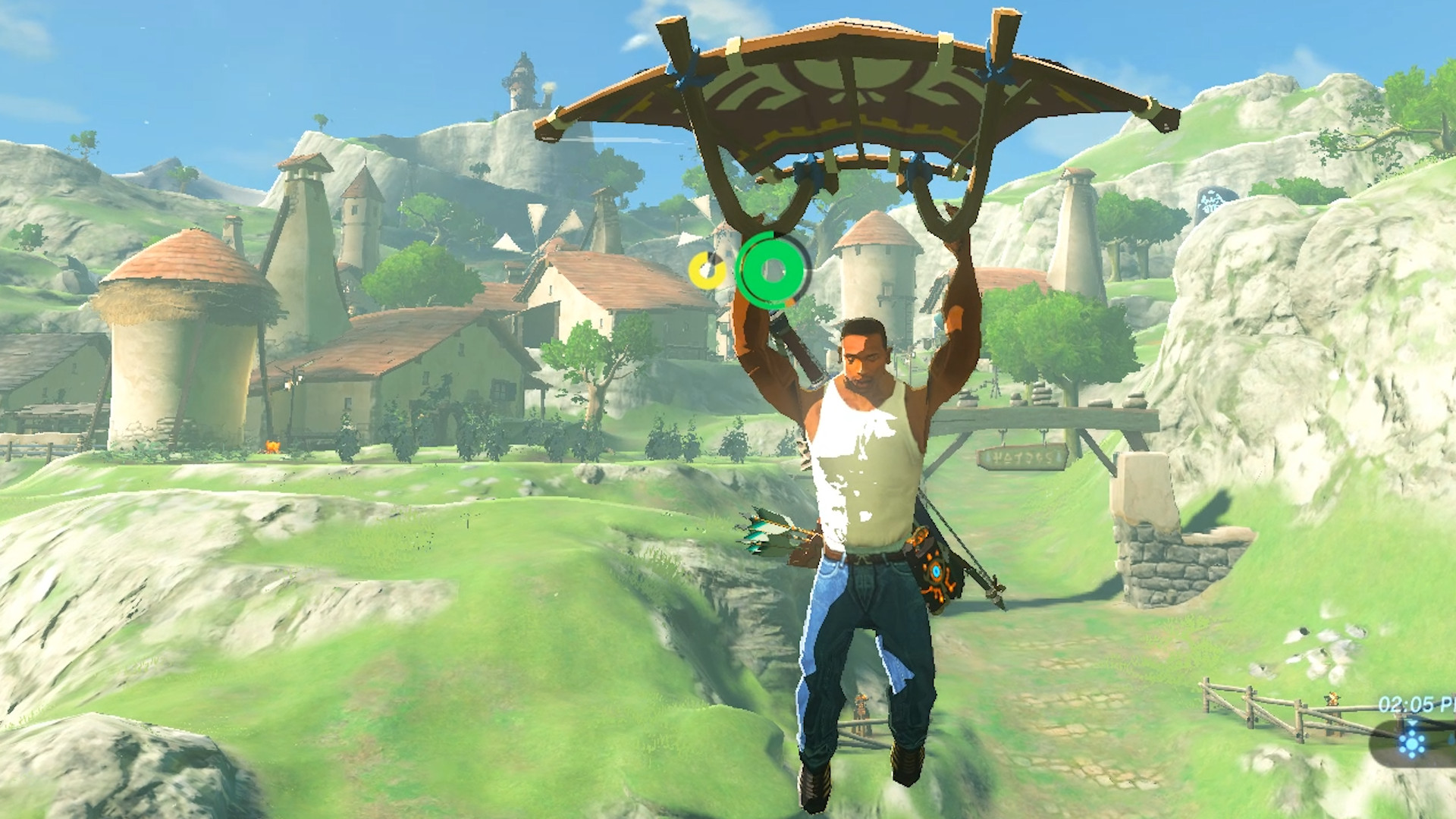 Modders Have Put Gta S Cj And The Witcher S Geralt Into Zelda Breath Of The Wild Pc Gamer