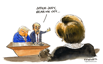 Political Cartoon U.S. Trump Giuliani election lawsuit losses Judge Judy