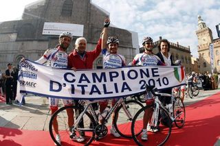 The Androni Giocattoli celebrate success in the Italian Cup competition