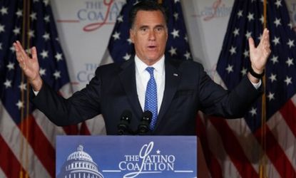 Mitt Romney's vagueness on immigration, among other issues, may keep the spotlight off his own proposals, and keep the public's focus on President Obama's decisions.