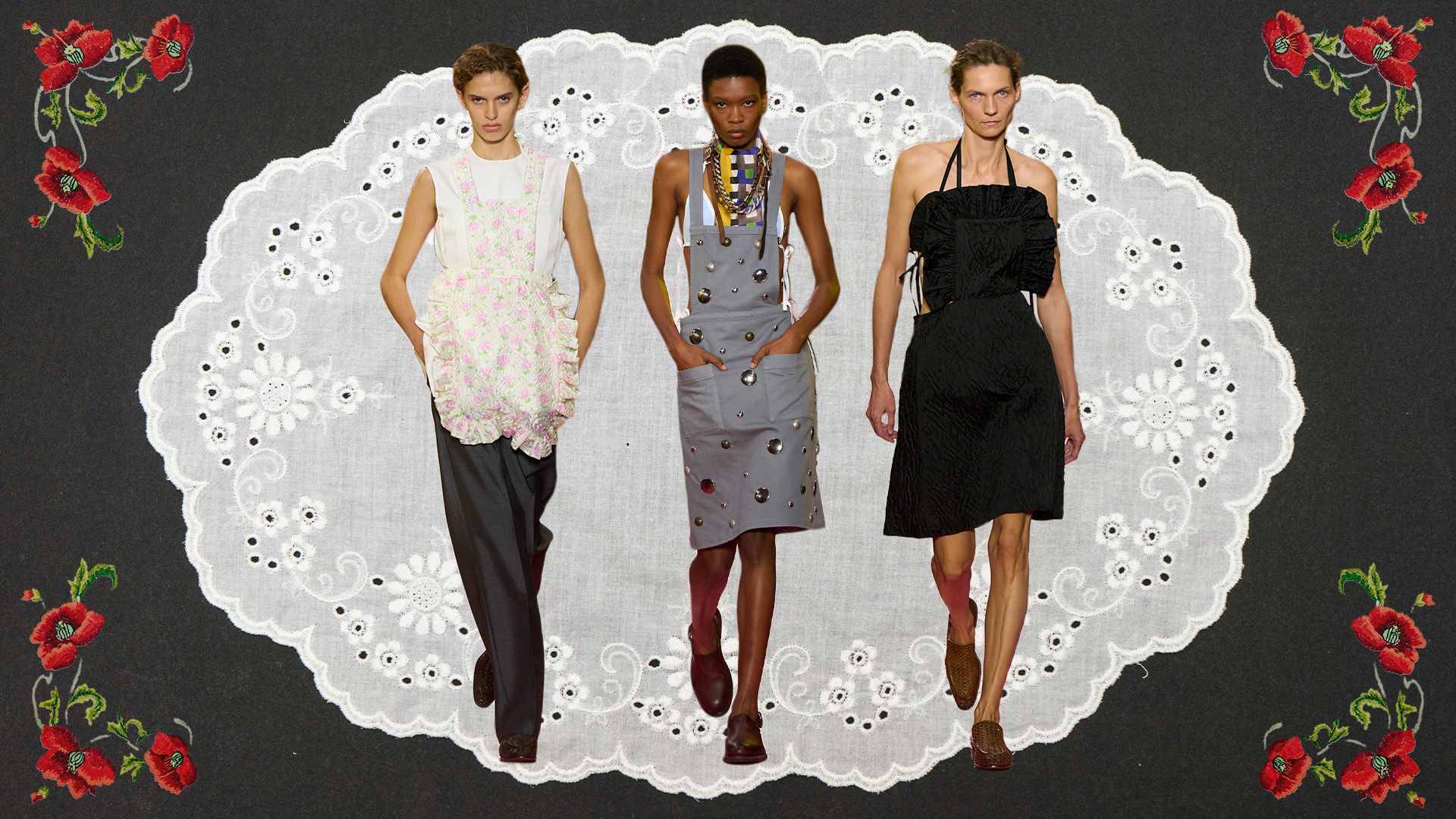 Miu Miu crystal bow pearl necklace | Mantel mit geradem Schnitt