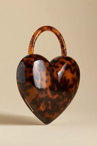 Tort Heart Top Handle Acrylic Evening Bag