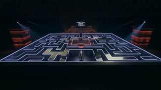A Physical: 100 season 2 episode 4 screengrab showing a bird's eye view of the maze from Quest 2