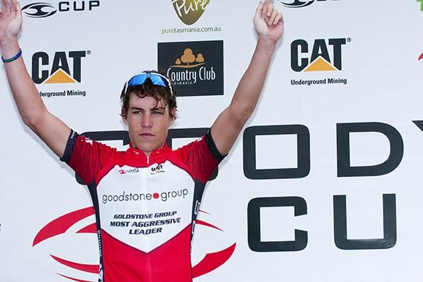 No suprises here: Adam Phelan (McDonagh Blake/Witness) was awarded the Goodstone Group most aggressive rider of the stage jersey and there were no arguments.