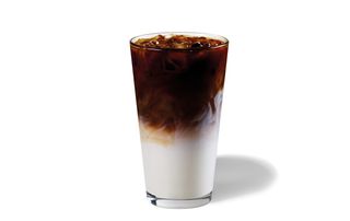 Image of Starbucks Cold Brew Latte with milk at the bottom and coffee at the top