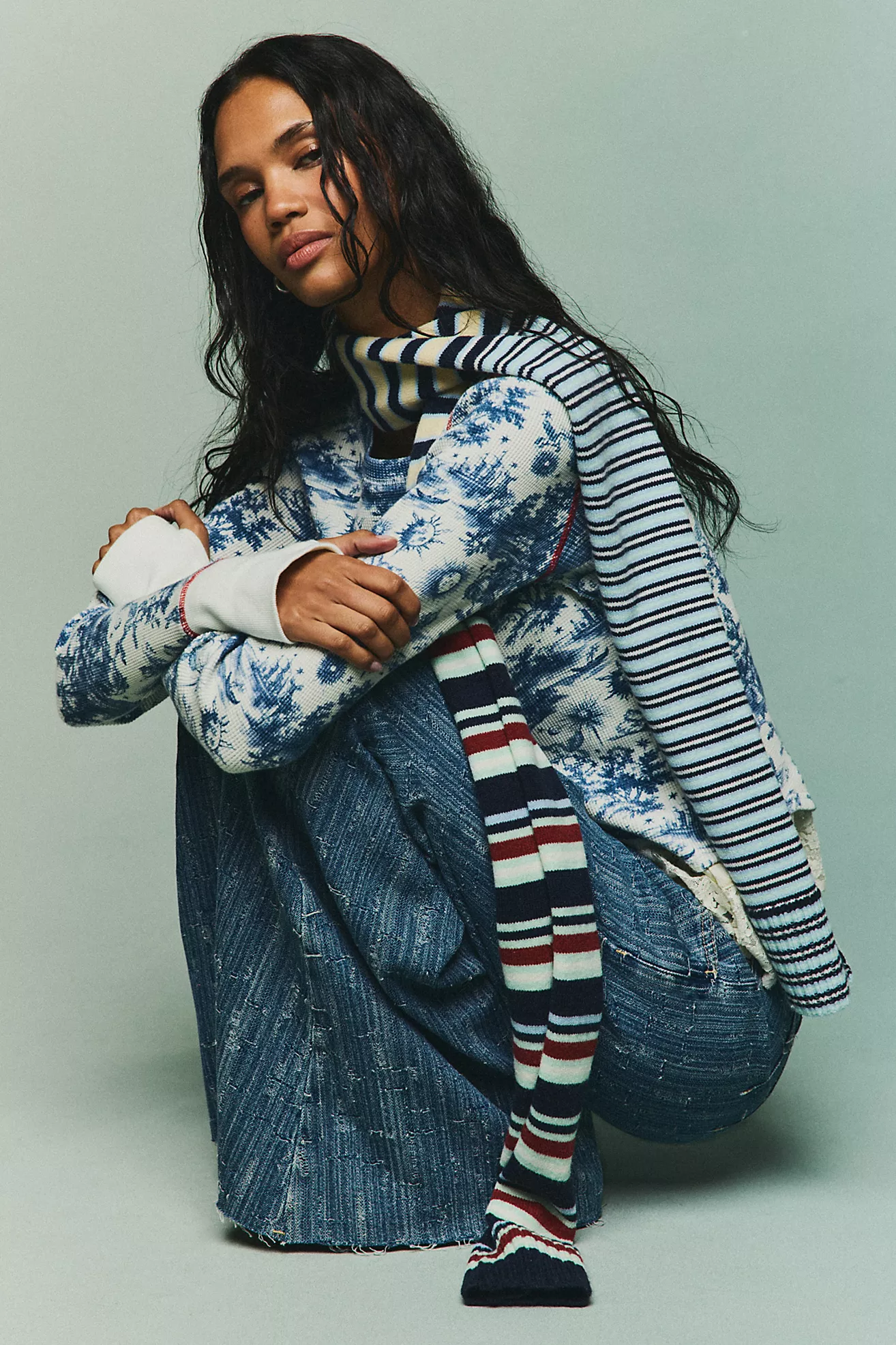 Stars Hollow Stripe Skinny Scarf