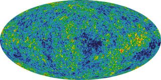A map of the cosmic microwave background using data from the Wilkinson Microwave Anisotropy Probe.