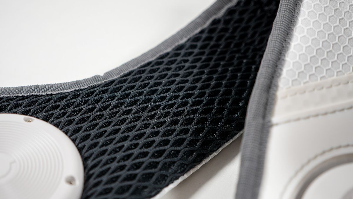 The soft, breathable, plush fabric on the inside of the Woojer Haptic Vest 3