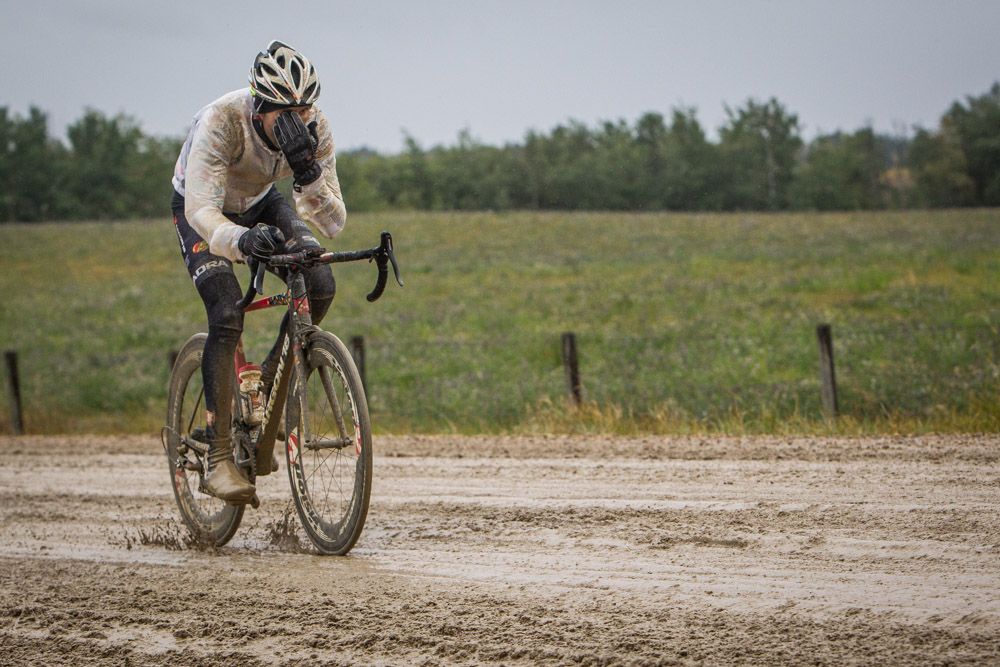 Keeping mud out of the eyes was hard to do today