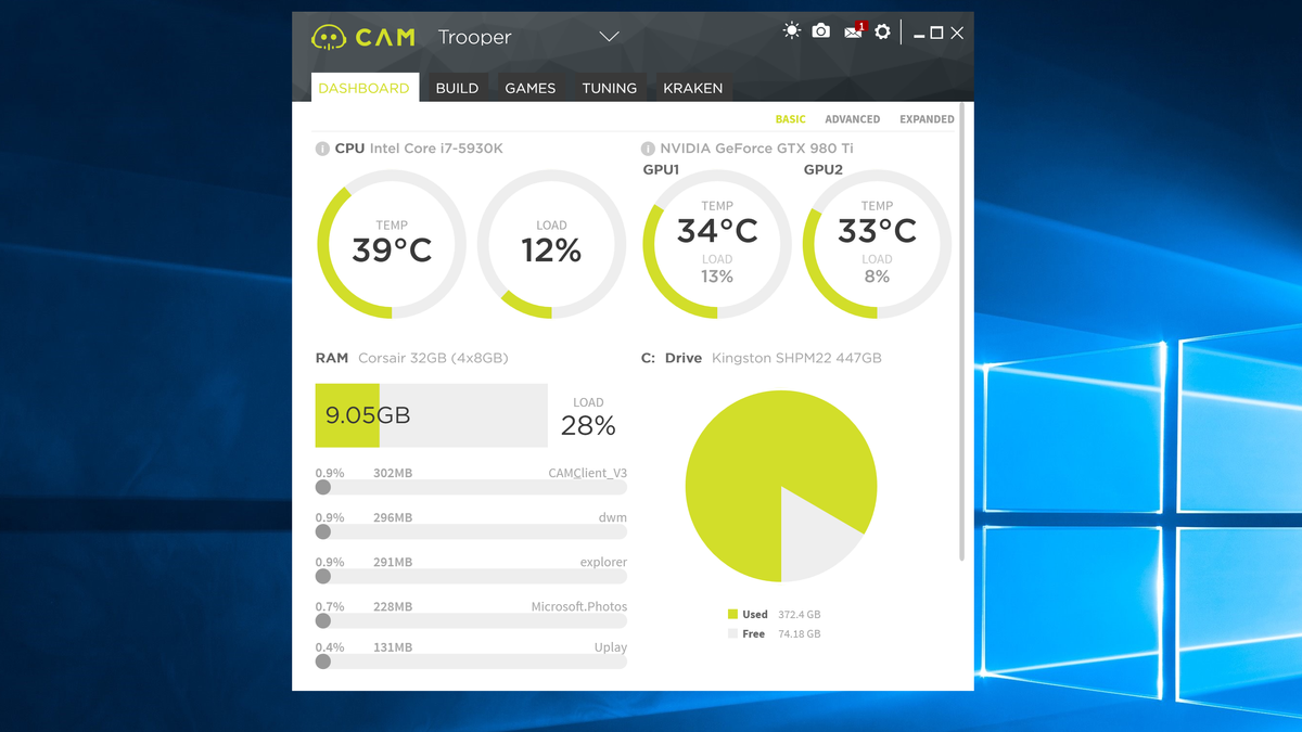 Программа nzxt cam долго грузится и не запускается на windows 10