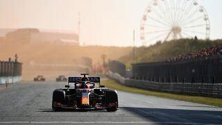 Max Verstappen crosses the line in an F1 Live Stream