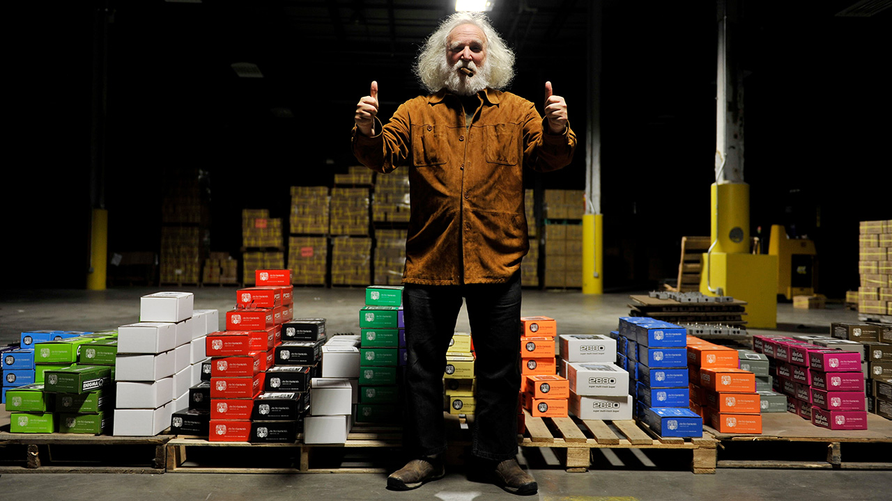 NEW YORK, NY - FEBRUARY 16: Portrait of Mike Matthews, founder of high-end electronic audio processor company Electro-Harmonix, taken on February 16, 2012 in New York. (Photo by Joby Sessions/Guitarist Magazine/Future via Getty Images)