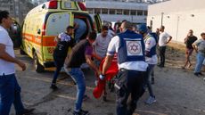 Israeli security forces and medics respond to a strike in Majdal Shams village 
