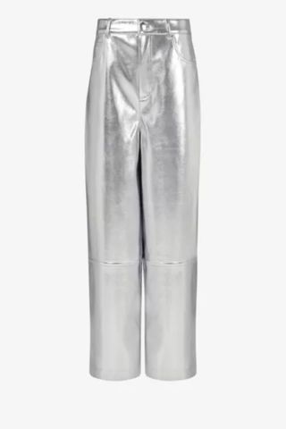 best party outfits - silver straight leg trousers