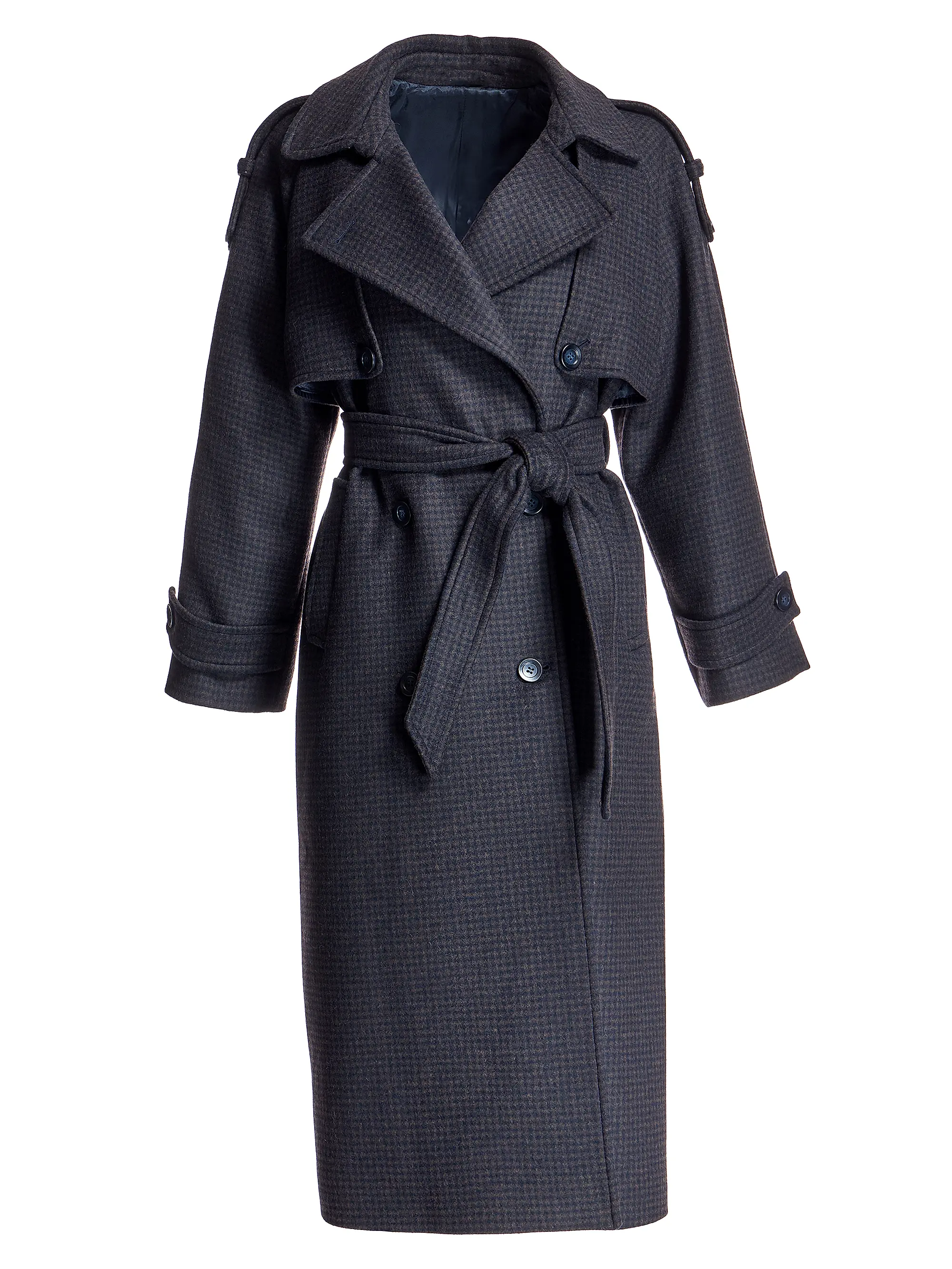 Maximilian Woolblend Houdstooth Trench