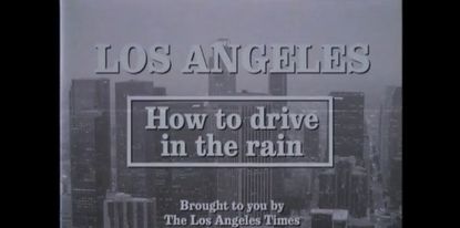 The intro to the video "How to drive in the rain."