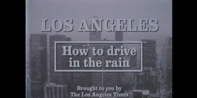 The intro to the video &amp;quot;How to drive in the rain.&amp;quot;