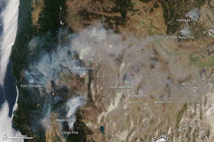 Western wildfires on Aug. 11, 2012