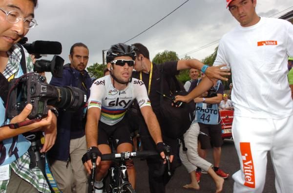 Mark Cavendish after winning his second stage of this year's race