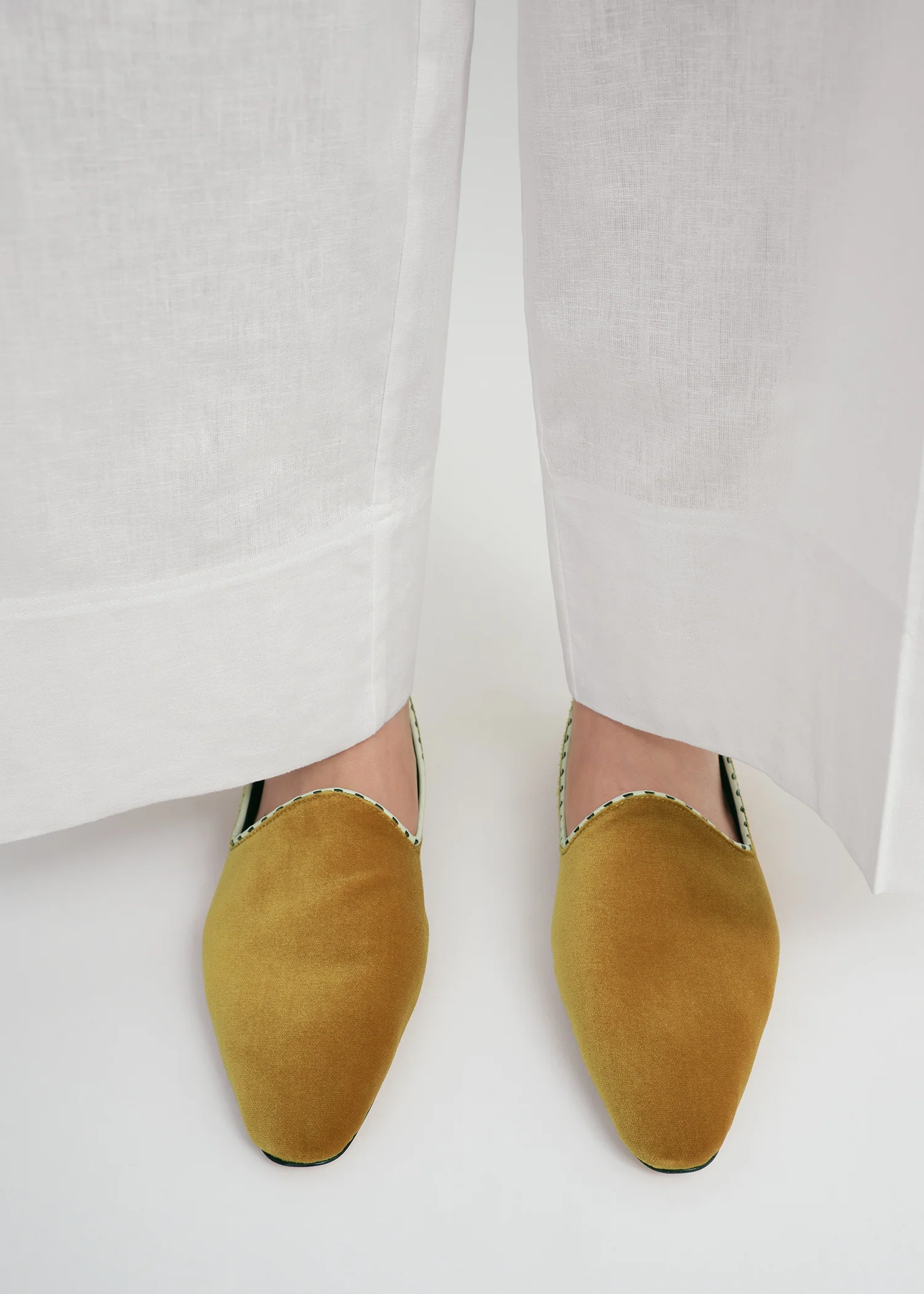 Toteme , Velvet Venetian Slippers Saffron