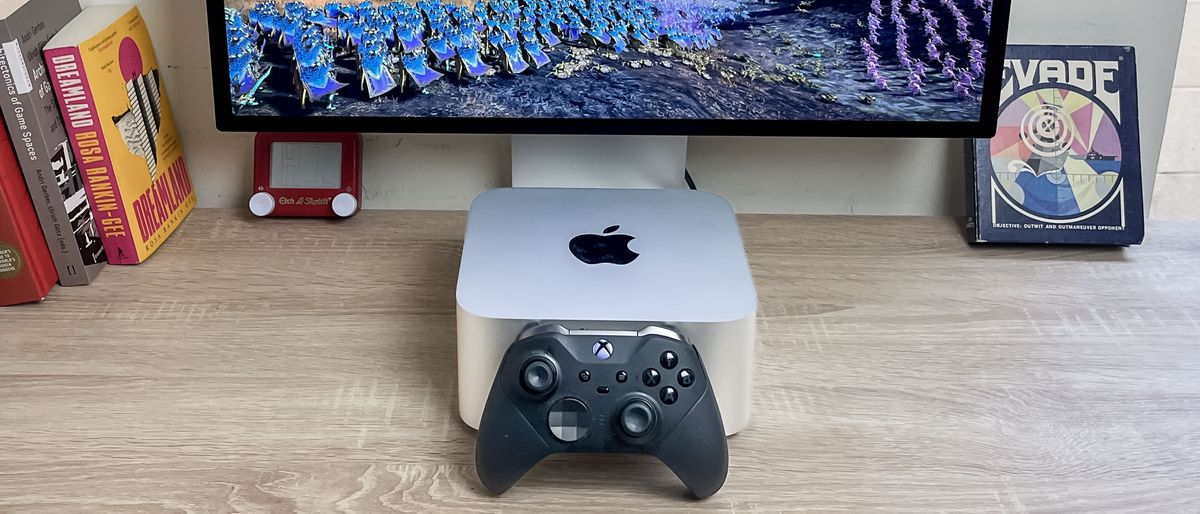 Apple Mac Studio M4 Max review unit on a desk