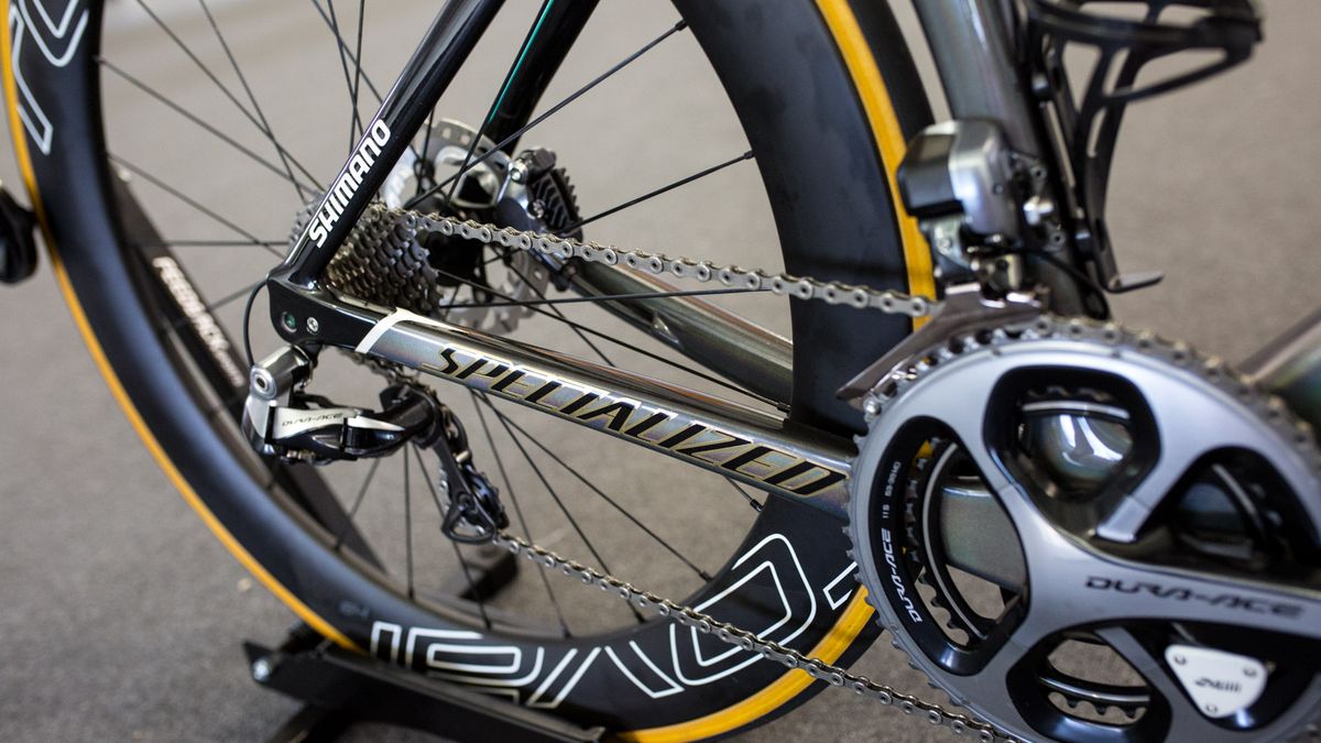 The rear end of the custom Venge