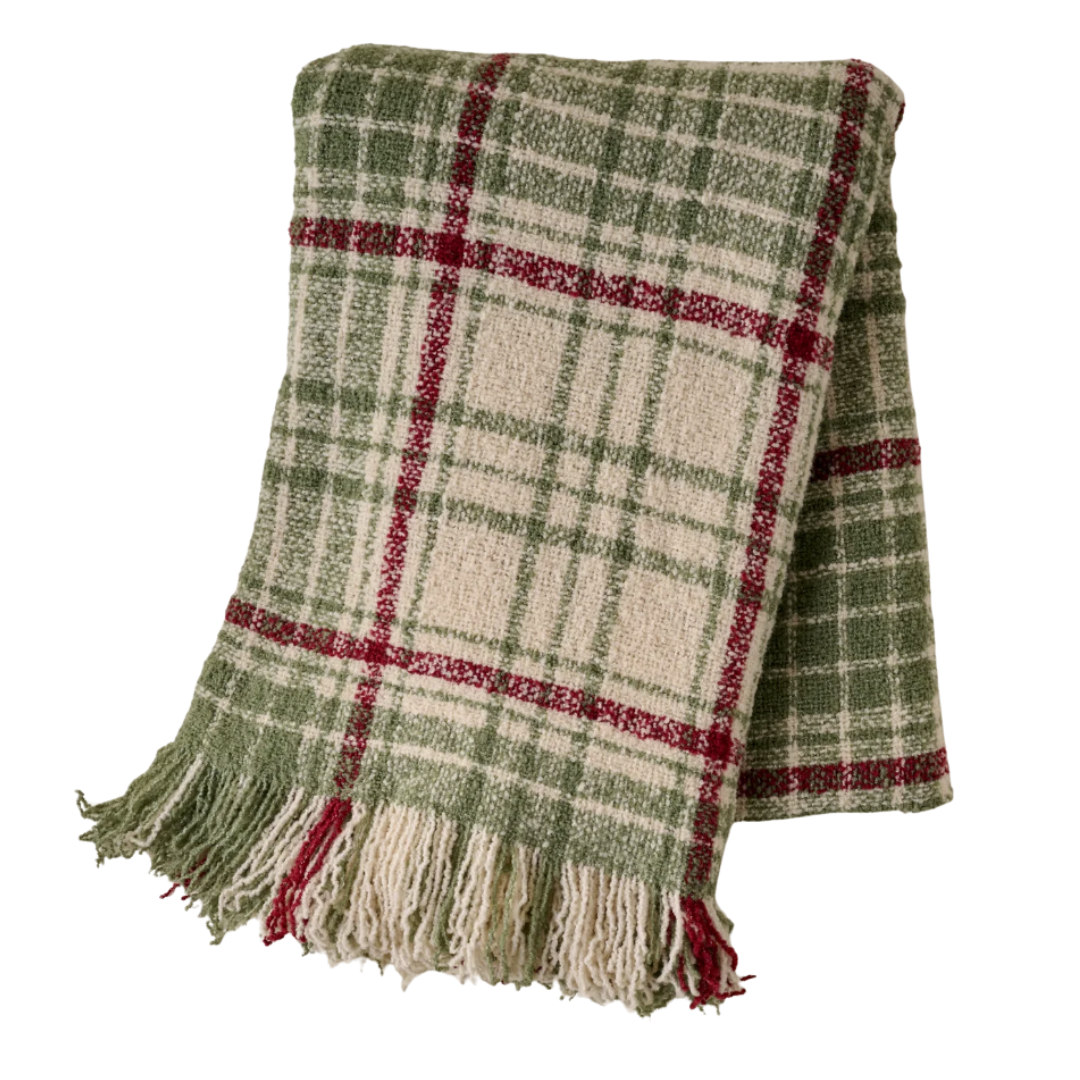 Settle in Plaid Throw