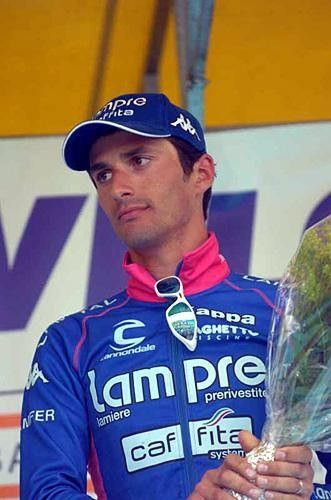 Daniele Bennati (Lampre) on the podium