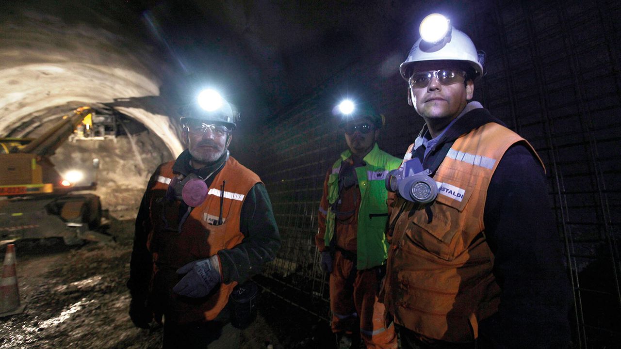 Copper miners in Chile