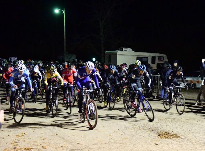 Jeremy Powers (Rapha Focus) wasted no time in going to the front of the race