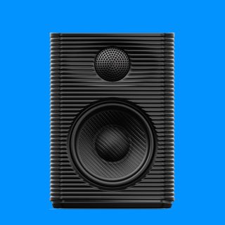 FiiO Sp3 BT speakers on a blue background