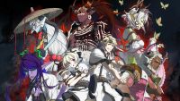 Concept art showin anime design characters for a fantasy video game
